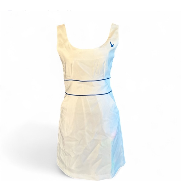 Y2K Grey Goose Vodka Promotion Sleeveless Dress with Navy Accents - Picture 2 of 8